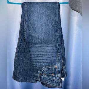 NWT The Gap High Rise Cheeky Straight Dark Wash Denim Jeans 00/24L